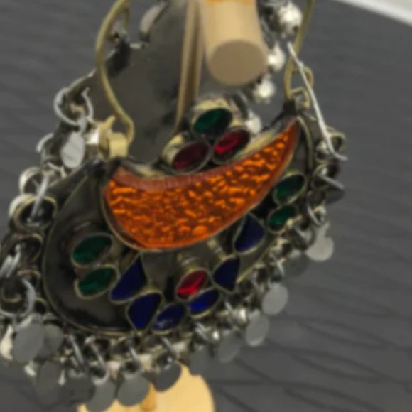 Tribal Kuchi Handmade Hoop Earrings - Picture 4 of 8